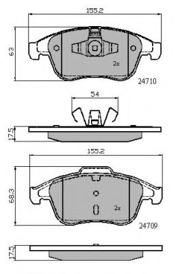 set placute frana,frana disc