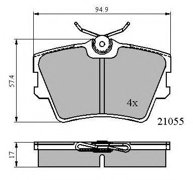 set placute frana,frana disc