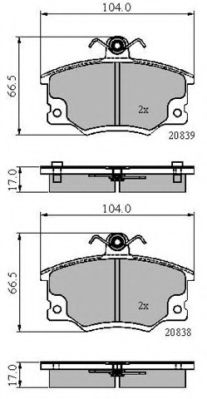 set placute frana,frana disc