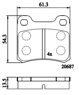 set placute frana,frana disc