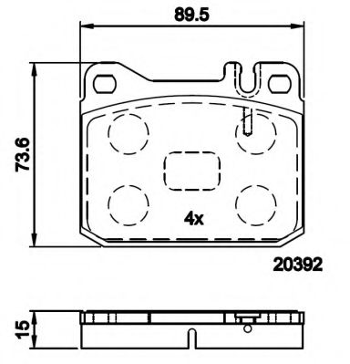 set placute frana,frana disc