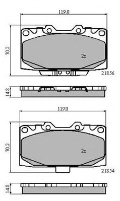 set placute frana,frana disc