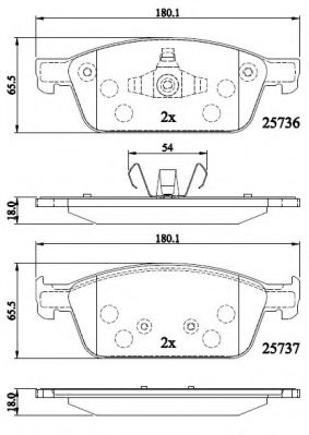 set placute frana,frana disc