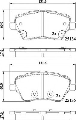 set placute frana,frana disc