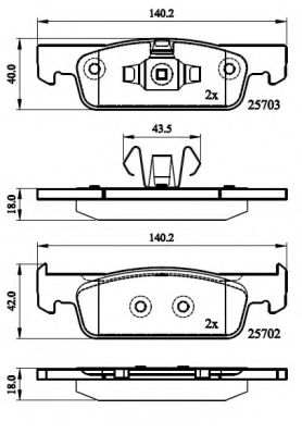 set placute frana,frana disc