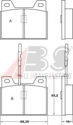 set placute frana,frana disc