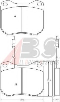 set placute frana,frana disc