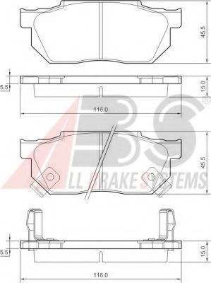 set placute frana,frana disc