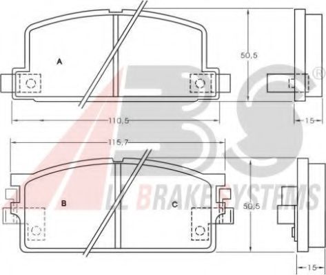 set placute frana,frana disc