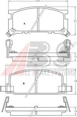 set placute frana,frana disc