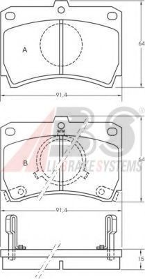 set placute frana,frana disc