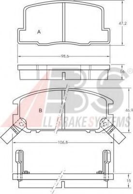 set placute frana,frana disc