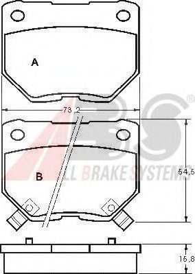 set placute frana,frana disc