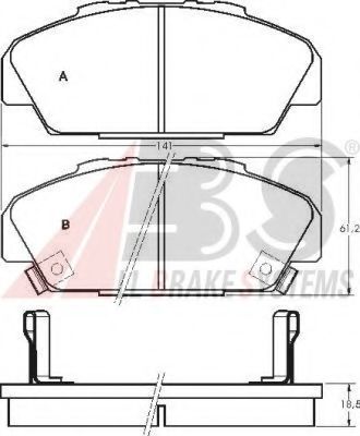 set placute frana,frana disc