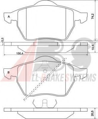 set placute frana,frana disc