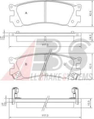 set placute frana,frana disc