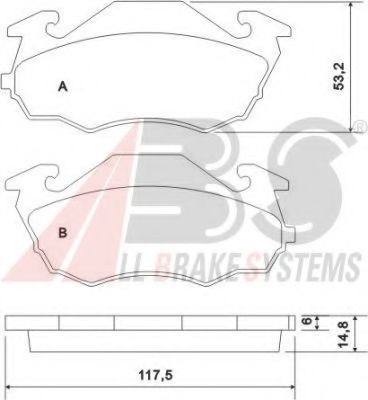 set placute frana,frana disc