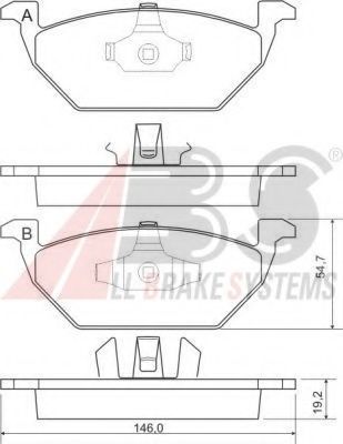 set placute frana,frana disc