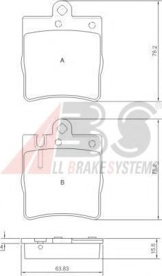 set placute frana,frana disc