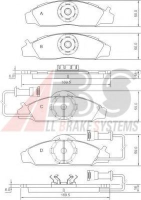 set placute frana,frana disc