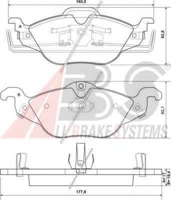 set placute frana,frana disc