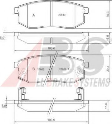 set placute frana,frana disc