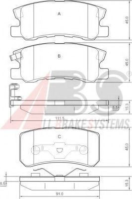 set placute frana,frana disc