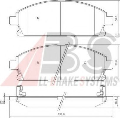 set placute frana,frana disc