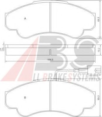 set placute frana,frana disc