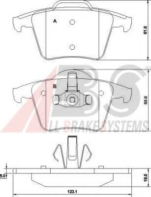 set placute frana,frana disc