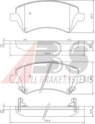 set placute frana,frana disc