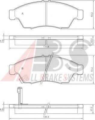 set placute frana,frana disc