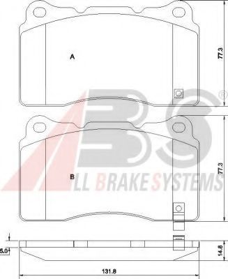 set placute frana,frana disc