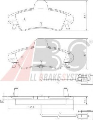 set placute frana,frana disc