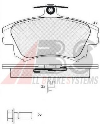 set placute frana,frana disc