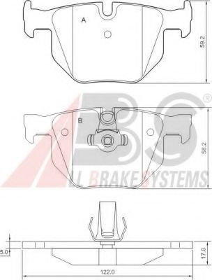 set placute frana,frana disc