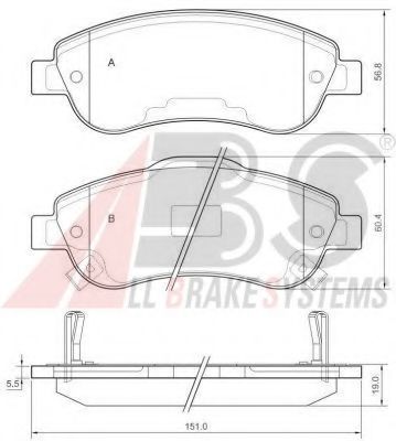 set placute frana,frana disc