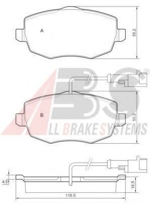 set placute frana,frana disc