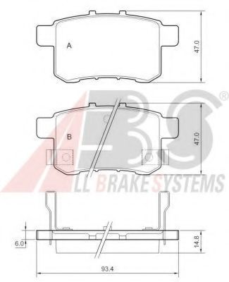 set placute frana,frana disc