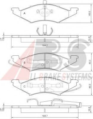 set placute frana,frana disc