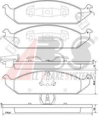 set placute frana,frana disc