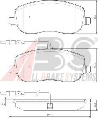 set placute frana,frana disc