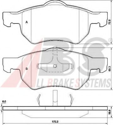 set placute frana,frana disc