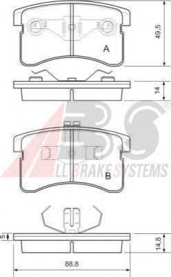 set placute frana,frana disc