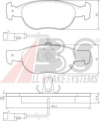 set placute frana,frana disc