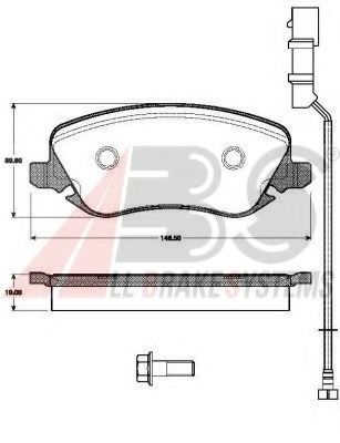 set placute frana,frana disc