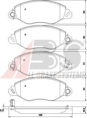 set placute frana,frana disc