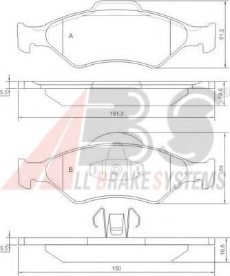 set placute frana,frana disc