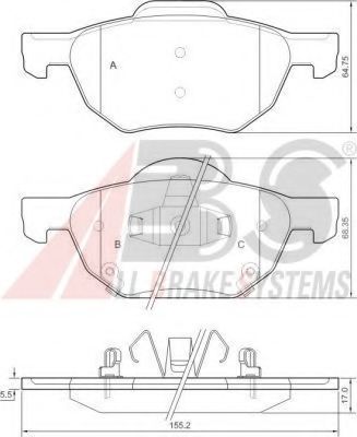 set placute frana,frana disc