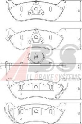 set placute frana,frana disc